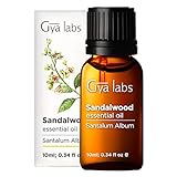 Gya Labs Ätherisches Sandelholzöl (10ml) - Reines, therapeutisches Öl - Perfekt zur Beruhigung der Haut, Verbesserung der Konzentration und Entspannung - Verwendung im Diffusor oder auf Haut und Haar