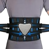 Rückenstützgürtel, Rückenbandage für Herren und Damen, Atmungsaktive Lendenwirbelstütze Gürtel, Rückengurt mit Stützstreben und Verstellbare Zuggurte, für Arbeit Sports Haltungskorrektur(115-140cm)