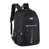 Reise Laptop Rucksack Für Männer Frauen Schlank Business Rucksack College Schule Rucksack Fit 15,6 Rucksäcke Für Damen Leicht (Black, One Size)