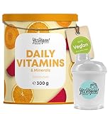 Daily Vitamins Trinkpulver (30 Portionen - Tropical Flavor) Multivitamin Pulver mit Vitamin A, C, D3, E, K2, B1, B2, B3, B5, B6, B12, Magnesium, Zink, Biotin - Alternative zum Lavita Saft & La Vital