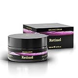 NEU BIO Retinol Creme Gesicht 100ml - Strahlende Haut - Gesichtspflege Damen Vegan - Anti Aging Creme Frauen, Anti Pickel Creme, Anti Falten Creme, Augenringe entfernen - Satin Naturel Skincare