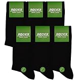 RØDER 6er Pack Bambus Socken • Super Soft • Optimales Fußklima • Handgekettelte Zehennaht • Anti Schweiß Socken(39-42,Schwarz)