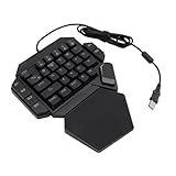 Cuifati RGB-Gaming-Tastatur mit 35 Tasten und Handballenauflage – Ergonomisches Design, Makroaufnahme, Plug-and-Play, Kompatibel mit Win10/8/7/Vista/ME/XP