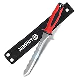 paxlloonge Dämmstoffmesser - Länge 340mm, 200mm Edelstahl Doppelklinge, Rot