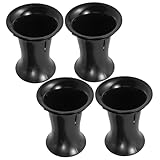 Happyyami 4 Stück Audiozubehör Ersatzteile für Subwoofer DIY-Basslautsprecherteile Lüftungsrohre für Lautsprecher Anschlussröhren für Gitarrenverstärker runden Plastik Black