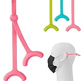 【Bone】3er Pack Maskenhalter Ohrhaken, Anti-Rutsch Maskenhalterung Hinterkopf, Verstellbares Silikon Maskenband, Entlastung Ohrenschoner Maskenverlängerung für Kinder Erwachsene - Helle