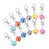 TOYANDONA 12 Stück Hundehalsband Glocke Schild Haustiere winzige Glocke Hängende Glockendekoration Gold mit dekorative Glöckchen für Haustierhalsbänder Katzenbedarf Metall Zufällige Farbe
