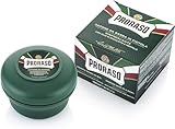 Proraso Shaving Soap inklusive Seifenschale, 150 ml, erfrischende und belebende Rasierseife für Herren mit Eukalyptusöl und Menthol, Made in Italy, Grün