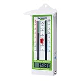 Digitales Gewächshaus-Thermometer – Klassisches Min-Max-Thermometer zur Messung von Maximal- und Minimaltemperaturen – Wandmontiertes Gewächshaus-Minimum-Maximum-Thermometer