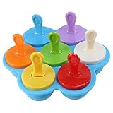 Steowsey Silikon Eis Am Stiel Form, Eis Form Hersteller, Aufbewahrungs BehäLter für Haus Gemachte Baby Nahrung, Eis Creme DIY Formen (Blau)