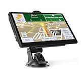 17,8 cm (7 Zoll) Navi, HD-Touchscreen, GPS-Navigation für Autos und LKWs mit UK- und Europa-Karten, LKW Navi, lebenslange kostenlose Updates, Unterstützung der Postleitzahl-Suche, Blitzer-Alarm,