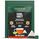 VAHDAM, Earl Grey Schwarzer Tee (100 Teebeutel) Zitrusig, Köstlich & Aromatisch | Schwarztee Gemischt Mit 100% Natürlichem Bergamotte Öl | Brau Heiß, Eis oder Kombucha Tee
