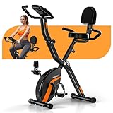 2025 Neu Heimtrainer Fahrrad Klappbar, VANNECT Hometrainer Fahrrad, Leise & Komfortabel, Ergometer Heimtrainer Senioren, LCD-Monitor, Herzfrequenz, Faltbare Aufbewahrung, Fitnessbikes 150KG Belastbar