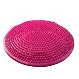 Naugan Yogakugeln Massageauflage Aufblasbares Balancekissen Scheibenmatte Fitness ÜBung Trainingsball Rehabilitationsauflage Rosa