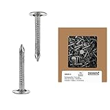 HELPMATE – Dachpappennägel 2,0x16 mm mechanisch verzinkt – 400g Dachpappstifte Typ B – Dachpappnägel DIN 1160 B – Dachnägel ideal für Dachpappe, Kunststoffplanen & Schiefernplatten
