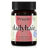 Priorin dailyhair PIGMENTIQ – Kupfer Gummies zur Unterstützung der natürlichen Haarpigmentierung* – mit Vitamin C & Bambusextrakt – Vegan & Zuckerfrei – 30 Gummies