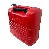 BAUSTER® Benzinkanister mit Trichter 5L 10L 20L Kunststoff Kraftstoffkanister in Rot oder Schwarz für Benzin Diesel Wasser robust auslaufsicher mit Ausgießer für Auto Camping Werkstatt (20L Rot)