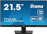 iiyama Prolite XU2293HSU-B6 54,5cm 21,5' IPS LED-Monitor Full-HD 100Hz HDMI DP USB2.0 Slim-Line FreeSync schwarz