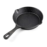 Feuerpfanne aus Gusseisen mit Stiel Ø16cm, geeignet für alle Herdarten, auch für Outdoor, Antihaft