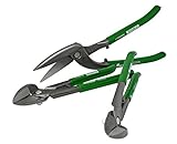 FREUND Blechscheren Set 3-teilig, 01230300 Tafelblechschere gerade, 01251260 Idealscheren links 01250260 Idealschere rechts