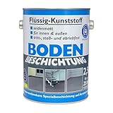 Wilckens Flüssig Kunststoff 2,5L Bodenbeschichtung 25m² Betonfarbe Beton Beschichtung; RAL 7001 Silbergrau