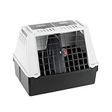 Ferplast Hundebox Auto, Atlas CAR 80 SE, Ablagefach, Doppelte Schiebeöffnung mit Sicherheitshaken L 82 x W 51 x H 61 cm – Max 20 kg