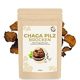 Curly Superfood Chaga Pilz Brocken Wildsammlung 100g - Nachhaltig & Wild gesammelt aus nordischen Wäldern - 3-5cm groß für Chaga Pilz Tee & Chaga Kaffee - Chaga Brocken in Rohkostqualität