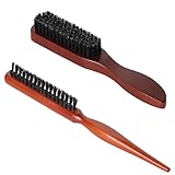 shockassist 2 Haarbürsten mit Wildschweinborsten – weiche Naturborsten – groß und klein – Haar- und Bart-Styling, für Alle Haartypen
