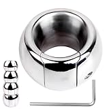 Leyuye Dick Groß Penisring Edelstahl Hodenringe Ballstretcher Hodensack Heavy Anhänger Hodenring Hodenstrecker Für Männer Penis Hoden Bondage Stretch Erotik Sex Toys für Mann (Höhe: 55mm (Ø: 34mm)