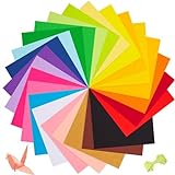 VGOODALL 250 Blatt Origami Faltpapier, Farbige Origami Papier für Kinder Doppelseitiges farbiges Origami-Set für DIY-Schul-Kunsthandwerksprojekte