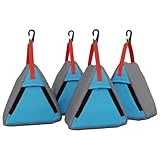 vidaXL Dreieckige Aufbewahrungstasche für draußen in Grau und Blau | Winddicht, Robustes Oxford-Polyester | Größe: 24 x 16 cm | Perfekt zum Wandern, Unterstellen, Zelten und Rucksackreisen