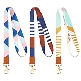 3 Stück Schlüsselband, Neck Lanyard strip, Umhängeband, für Schlüssel, ID Badge Card Holder, Ausweishülle, Mobile Handys Telefon