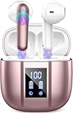 Nerunsa Kabellose Ohrhörer, Bluetooth-Kopfhörer, wasserdicht, kabellose Kopfhörer für Android iOS, Bluetooth-Kopfhörer mit ENC Noise Cancelling Mikrofon, 45 Stunden Spielzeit, In-Ear-Ohrhörer