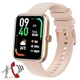 4,6 cm (1,81 Zoll) Smartwatch für Männer und Frauen mit Bluetooth-Anruf, Smartwatch für Android iOS Handy mit Blutsauerstoff, Herzfrequenz, Schlafmonitor, Fitness-Tracker, IP68 wasserdicht,