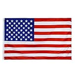 150x90cm Amerika Flagge, Verienigte Staaten Fahne mit 2 Metallösen für den Innen- und Außenbereich, leuchtenden Farben -USA Flaggen Nationalflagge -dekoriert bei Sportveranstaltungen, Partys, Paraden