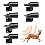 6 Stück Hirschpfeife Warnung, Wildlife Alarm Ultraschallpfeife für Autos, Motorräder, Schwarz Ultraschall Hirschwarnung, selbstklebend