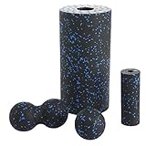 Schaumfaszie Roller Set Fitness Yoga Massage Kugeln Hohlschaum Muskeln Massager Kit 4pcs Blau Faszien Roller Set