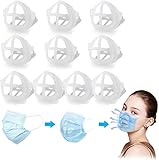 WayoM 10 Stück 3D Maskenhalterung Maskenhalter, Halterung für Masken, Stützrahmen, Innenkissen für Masken, Lippenstift Schutz Ständer Nase