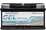 Gel Batterie 12V 120Ah Gel Edition Solarbatterien Gel-Technologie 12V Akku Solar, Solarbatterie Bootsbatterie Wohnmobile, Wohnwagen 120 Ah Camping AGM