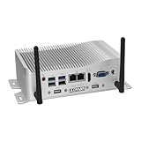 Glovary Industrie Lüfterloser Mini PC N100, Barebone, Win11 Pro Lüfterlos Desktop Computer, 2 x i226V 2.5GbE LAN, 6 x RS232 COM, GPIO, HD, VGA, 3USB3.0, 3USB2.0, WiFi, BT