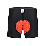Fahrradhose Herren Kurz Radlerhose mit Sitzpolster MTB Hose Gepolstert Radhose Atmungsaktive Schnelltrocknende Radunterhose Elastische Fahrrad Unterhosen MTB Shorts Unterwäsche Radsportshorts