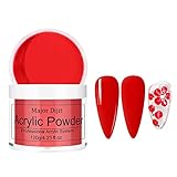 Acrylpulver, 120 g, Acryl-Pulver, 4,23 oz mit großer Kapazität, professionelles Polymer für die französische 3D-Maniküre, Verlängerung der Nagelskulptur (rot)