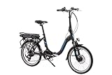 F.lli Schiano Solar 20 Zoll E-Bike Pedelec, e Bike Elektrofahrräder für Herren/Damen bis 25 km/h Klapprad mit Motor Shimano Gang Getriebe Comfort Fahrrad für Erwachsene Bicycle Elektrofahrrad