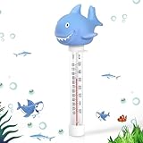 Schwimmendes Poolthermometer | Haifisch Badezimmer Temperatur Messgerät | Schwimmendes Gerät Für Badewanne Schwimmbecken Gartenteich