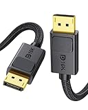 Silkland 54Gbps DisplayPort Kabel 2.1 2M [VESA-Zertifiziert] DP54, [8K@165Hz, 4K@480Hz 360Hz 240Hz] DP Kabel 16K, HDR10 FreeSync G-Sync DisplayPort 2.1 Kabel für Gaming-Monitor 360Hz, PC, 5090 7900XTX