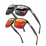 Perfectmiaoxuan Polarisierte Sonnenbrille Herren/Damen ; Vintage/Klassisch/Elegant Brillengestell; HD-Pilotobjektive; Golf/Fahren/Angeln/Reisebrille/Outdoor-Sportarten Mode