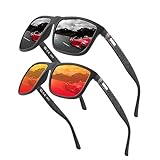 Perfectmiaoxuan Polarisierte Sonnenbrille Herren/Damen ; Vintage/Klassisch/Elegant Brillengestell; HD-Pilotobjektive; Golf/Fahren/Angeln/Reisebrille/Outdoor-Sportarten Mode