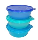 TUPPERWARE Hit-Parade Kühlschrank dunkelblau+hellblau+ türkis Panorama 600ml 30921