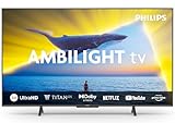Philips Ambilight 43PUS8109 4K LED Smart TV - 43-Zoll Display mit Pixel-präziser Ultra HD, Titan OS Plattform und Dolby Atmos, Funktioniert mit Alexa und Google Sprachassistent - Satiniertes Chrom