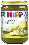 Hipp Gemüse, Spinatgemüse mit Kartoffeln, 6er Pack (6 x 190 g)